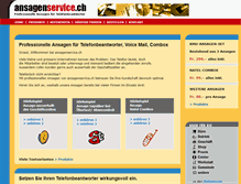 Tablet Screenshot of ansagenservice.ch